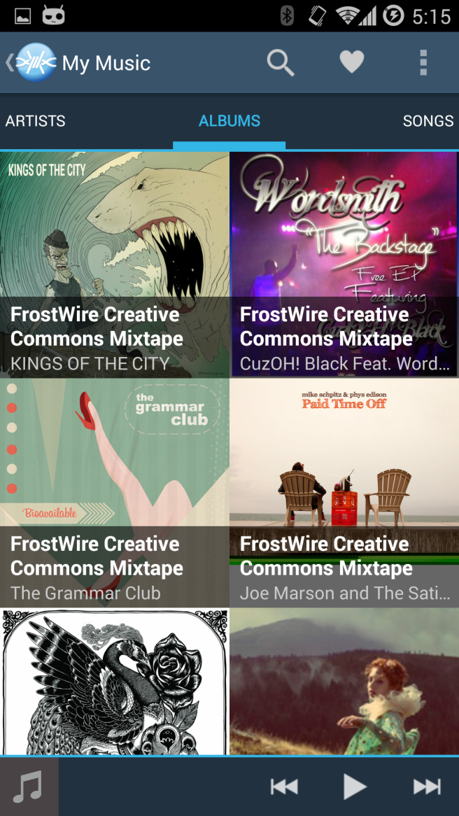 New FrostWire Music Player